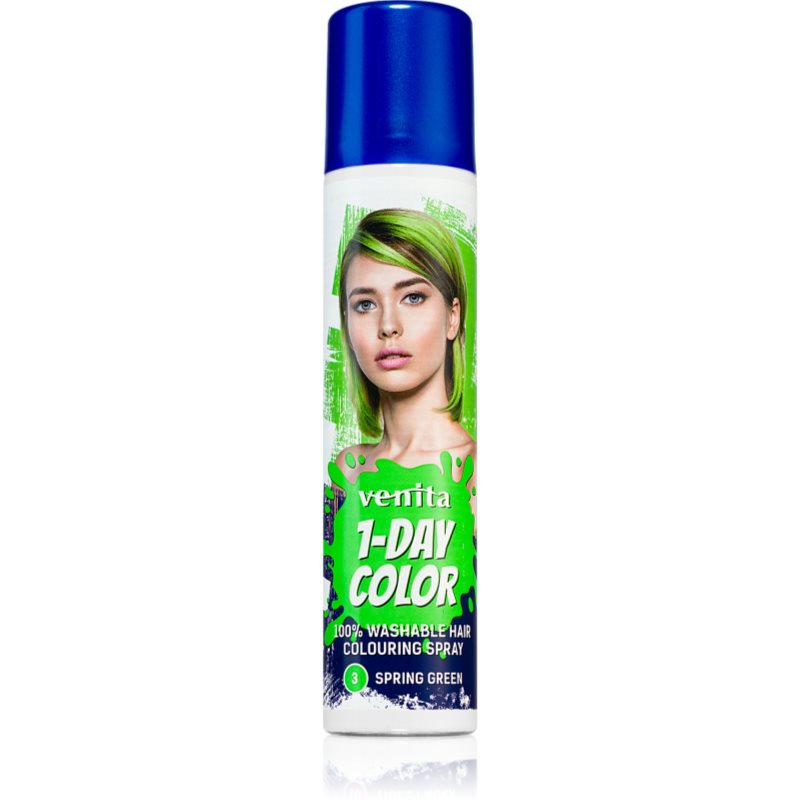 Venita 1-Day Color színező spray hajra árnyalat No. 3 - Spring Green 50 ml-Ár