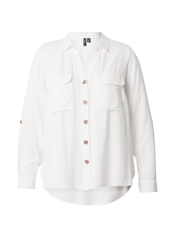 Vero Moda Curve Blúz 'Bumpy'  fehér-Hungary