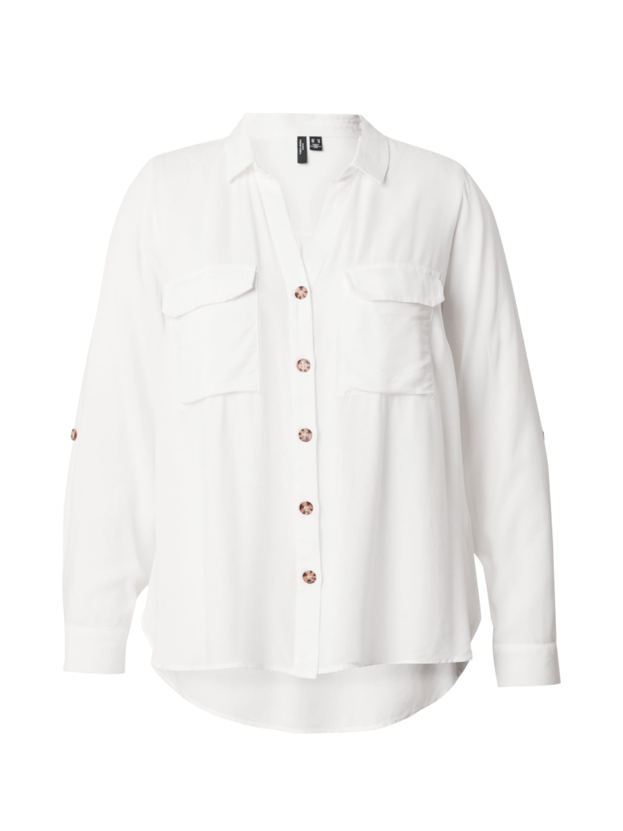 Vero Moda Curve Blúz 'Bumpy'  fehér-Hungary