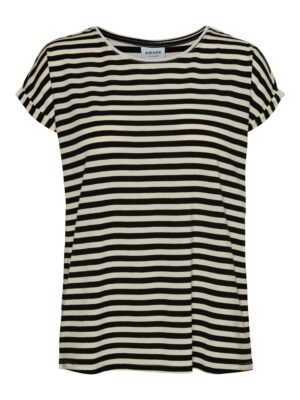 Vero Moda Curve Póló 'Ava'  fekete / fehér-hu