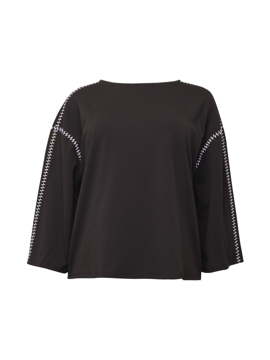 Vero Moda Curve Póló 'VALENTINA'  fekete / fehér-Ár