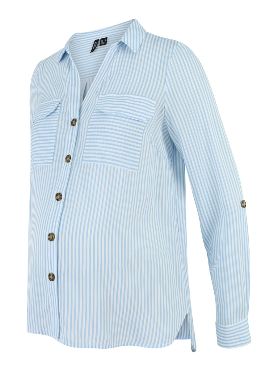 Vero Moda Maternity Blúz 'VMMBumpy'  világoskék / fehér-Hungary
