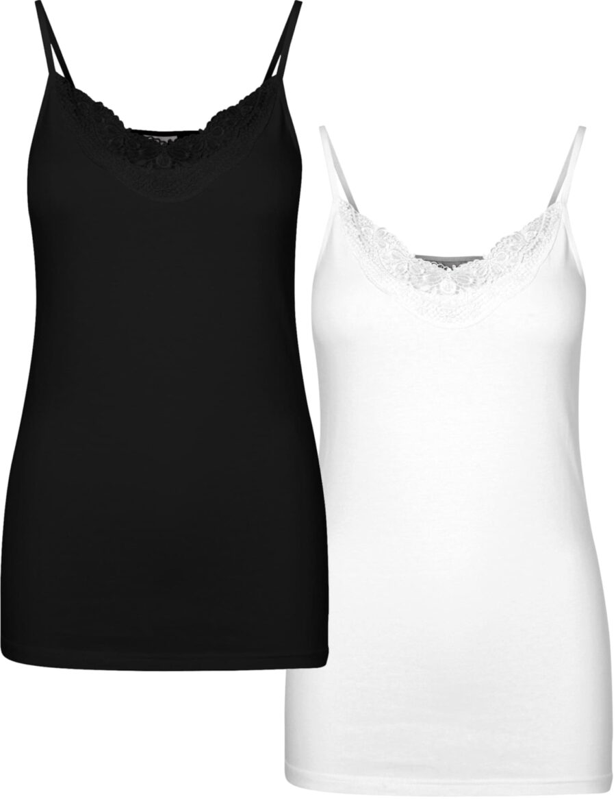 Vero Moda Tall Top 'Inge'  fekete / fehér-hu