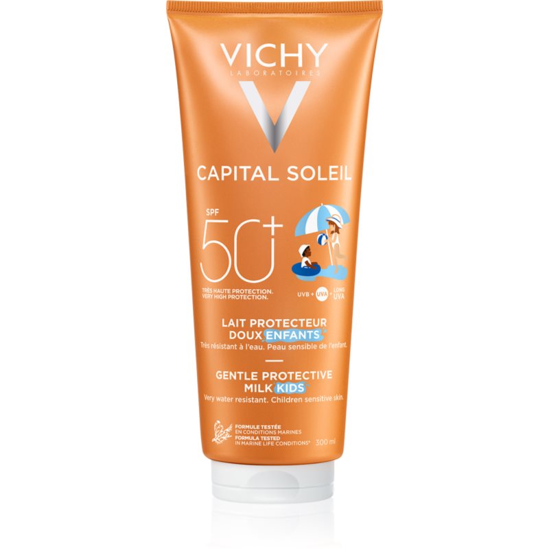 Vichy Capital Soleil Gentle Milk védő tej gyermekeknek arcra és testre SPF 50 300 ml-Ár