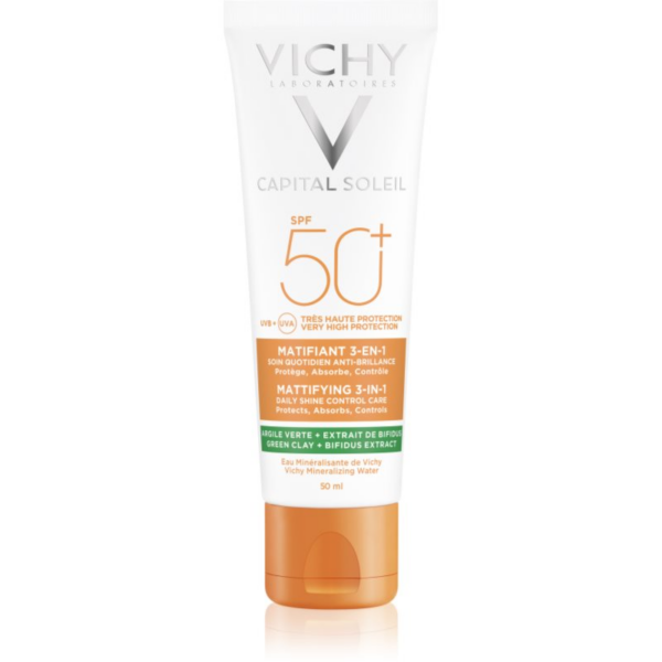 Vichy Capital Soleil Mattifying 3-in-1 védő mattító arckrém SPF 50+ 50 ml-Eredeti
