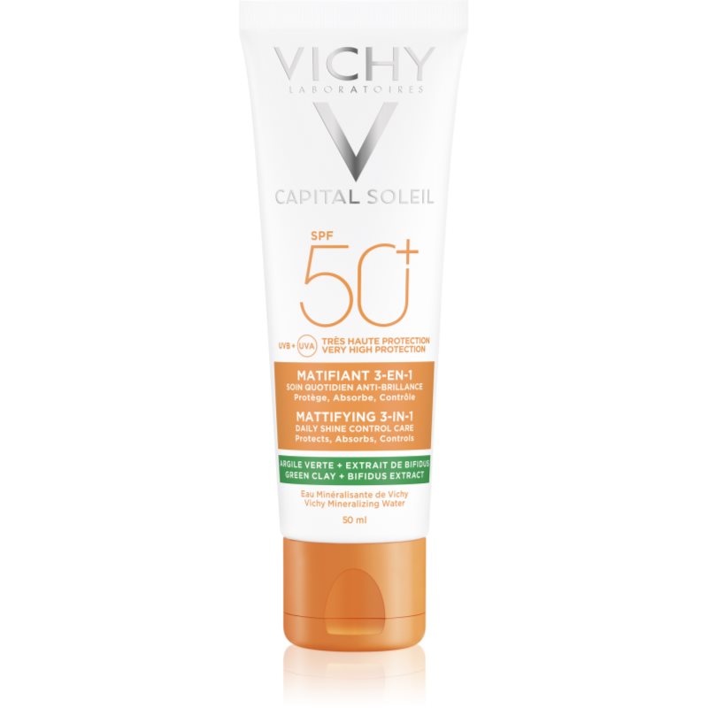 Vichy Capital Soleil Mattifying 3-in-1 védő mattító arckrém SPF 50+ 50 ml-Eredeti
