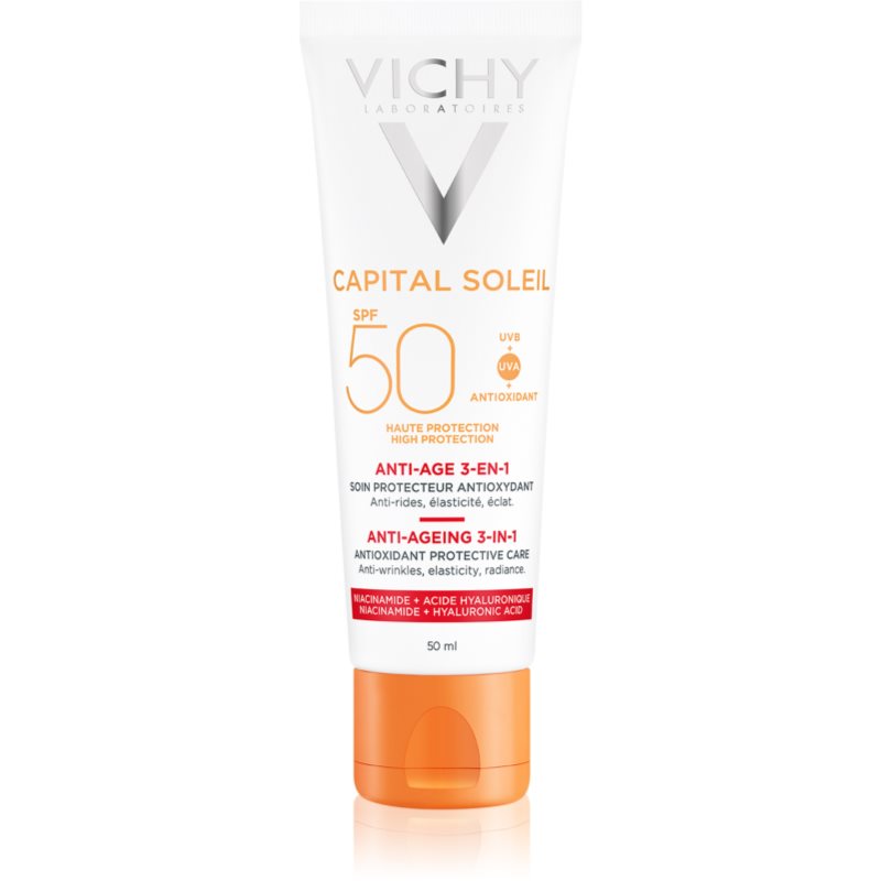 Vichy Capital Soleil védőkrém a bőröregedés ellen SPF 50 50 ml-Eredeti