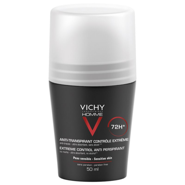 Vichy Homme Deodorant golyós dezodor roll-on az erőteljes izzadás ellen 72h 50 ml-Eredeti