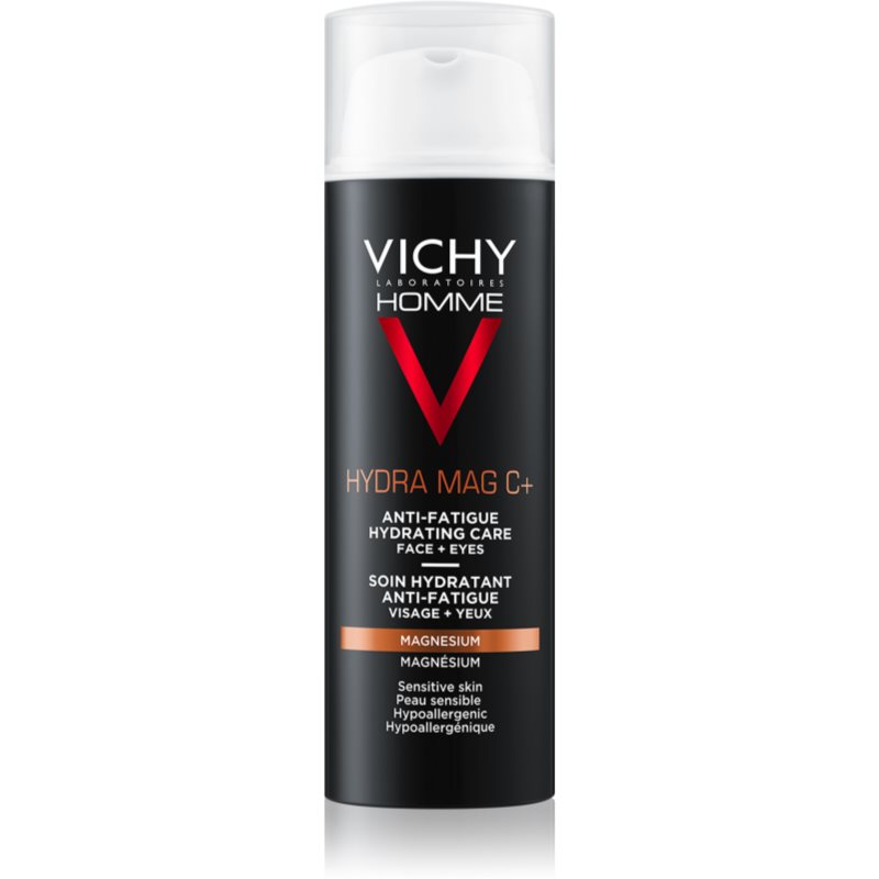 Vichy Homme Hydra-Mag C hidratáló arc és szemkörnyék ápolás a fáradtság jelei ellen 50 ml-Eredeti