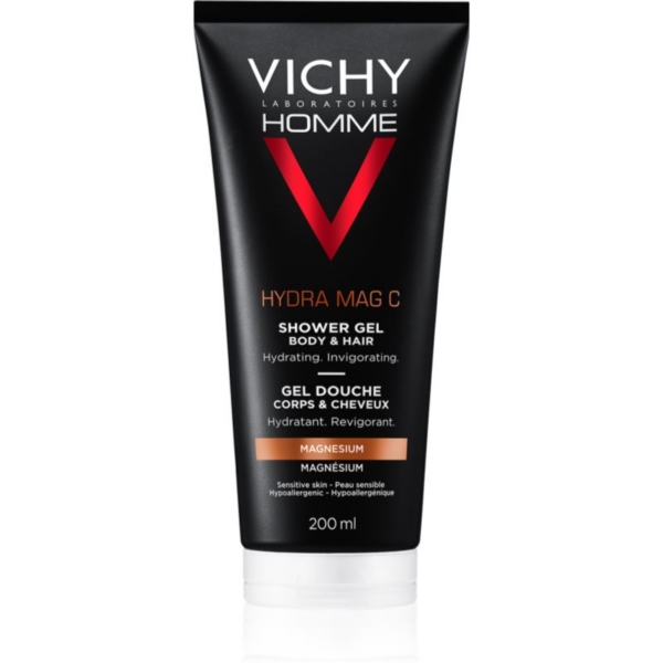 Vichy Homme Hydra-Mag C tusfürdő gél testre és hajra 200 ml-Eredeti
