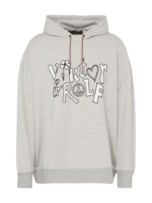 Viktor&Rolf Tréning póló  szürke melír / fekete / fehér-Hungary