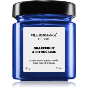 Vila Hermanos Apothecary Cobalt Blue Grapefruit & Citrus Lime illatgyertya 150 g-ár