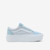 Világoskék női velúr cipők a VANS Old Skool platformon - Nők