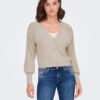 Világosszürke Rövid Cardigan ONLY Trinny - Nők