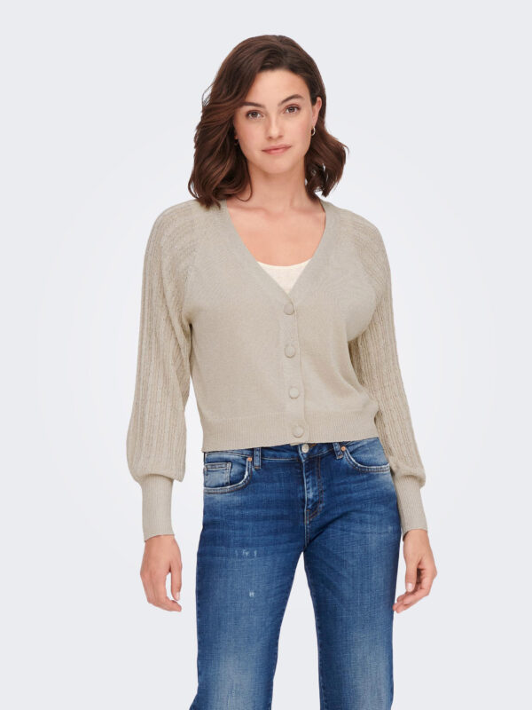 Világosszürke Rövid Cardigan ONLY Trinny - Nők