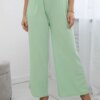 Viscose trousers with wide legs mint
