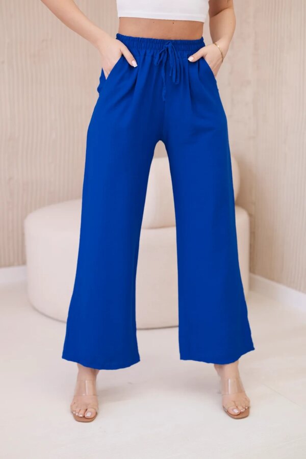Viscose wide trousers cornflower