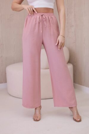 Viscose wide trousers dark powder pink