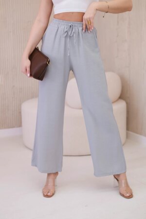 Viscose wide trousers grey
