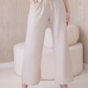 Viscose wide trousers in dark beige color