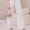 Viscose wide trousers in light beige color