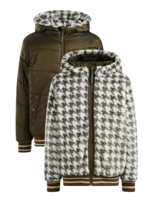 WE Fashion Átmeneti dzseki  szürke / khaki / fehér-Hungary