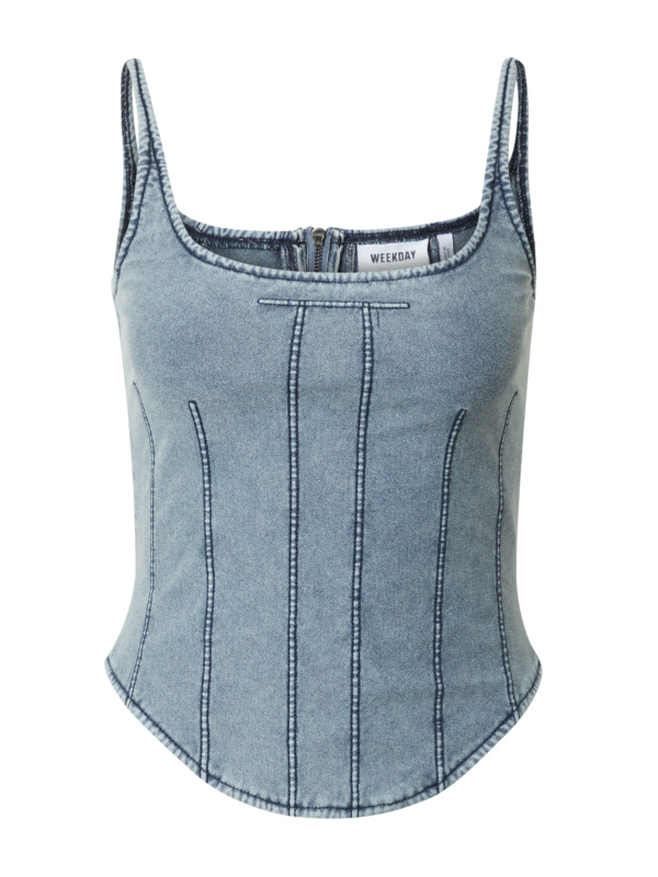 WEEKDAY Top 'Kelsey'  kék farmer-Hungary