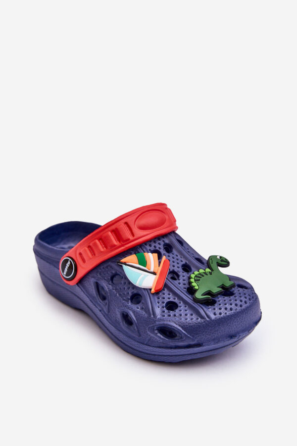WJ1 Gyermek habkönnyű Crocs szandál sötétkék édességek