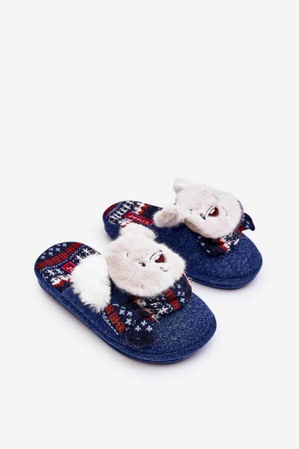 WJ1 Gyermek papucs vastag talppal és Bear Navy Dasca