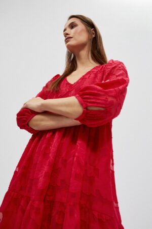WOMEN'S DRESS L-SU-4021 STRAWBERRY