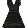 WOMEN'S DRESS L-SU-4045 BLACK