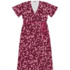 WOMEN'S DRESS L-SU-4064 STRAWBERRY