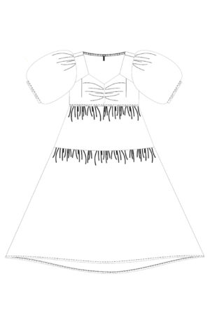 WOMEN'S DRESS L-SU-4066 WHITE