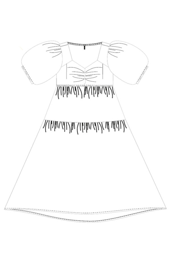 WOMEN'S DRESS L-SU-4066 WHITE