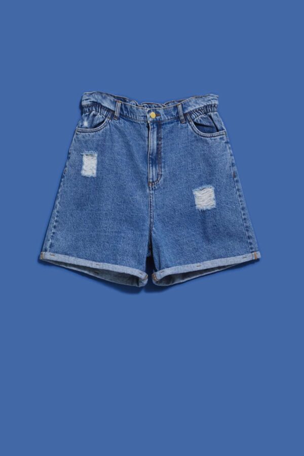 WOMEN'S SHORTS L-SH-4004 BLUE