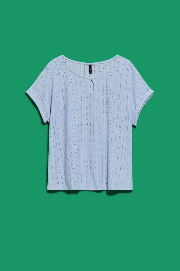 WOMEN'S T-SHIRT L-TS-4034 LIGHT BLUE