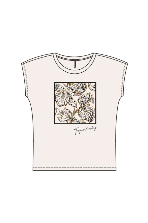 WOMEN'S T-SHIRT L-TS-4093 WHITE