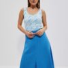 WOMEN'S TOP L-TS-4082 LIGHT BLUE