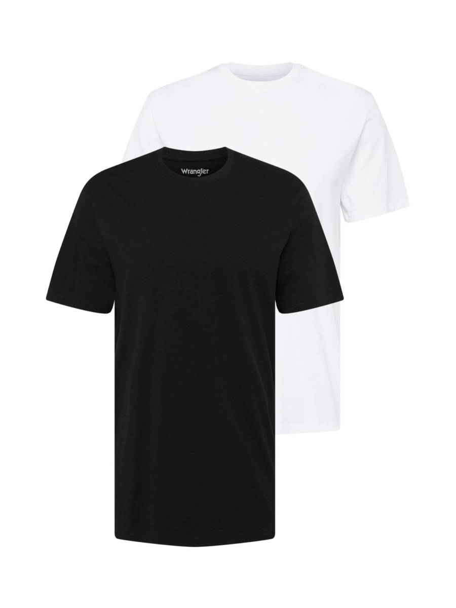 WRANGLER Póló '2 PACK TEE'  fekete / fehér-Hungary