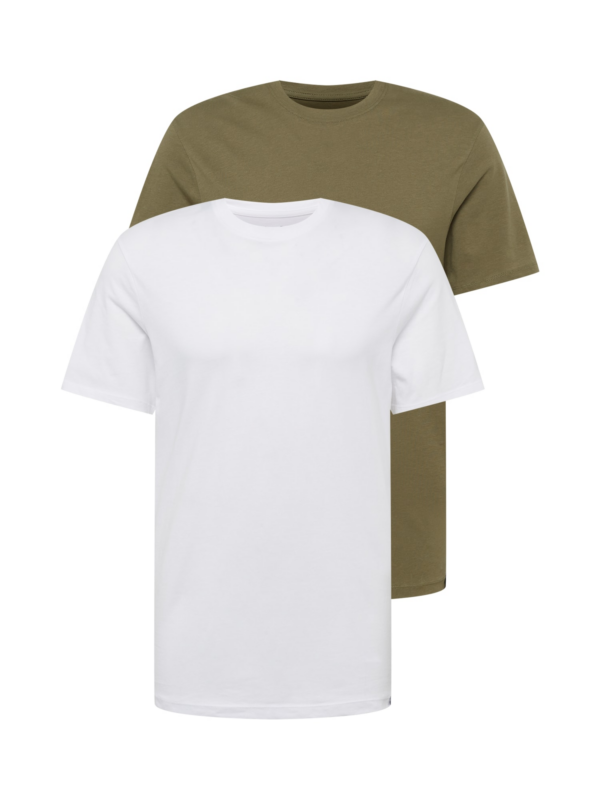 WRANGLER Póló '2 PACK TEE'  olíva / fehér-Hungary