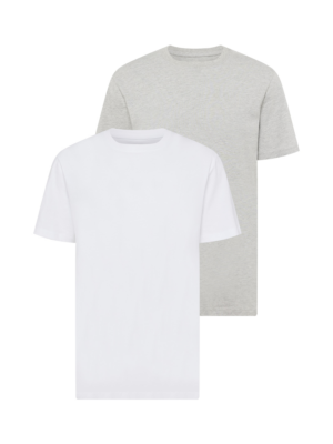 WRANGLER Póló '2 PACK TEE'  szürke melír / fehér-Hungary