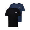 WRANGLER Póló '2PACK SIGN OFF TEE'  galambkék / fekete / fehér-Hungary