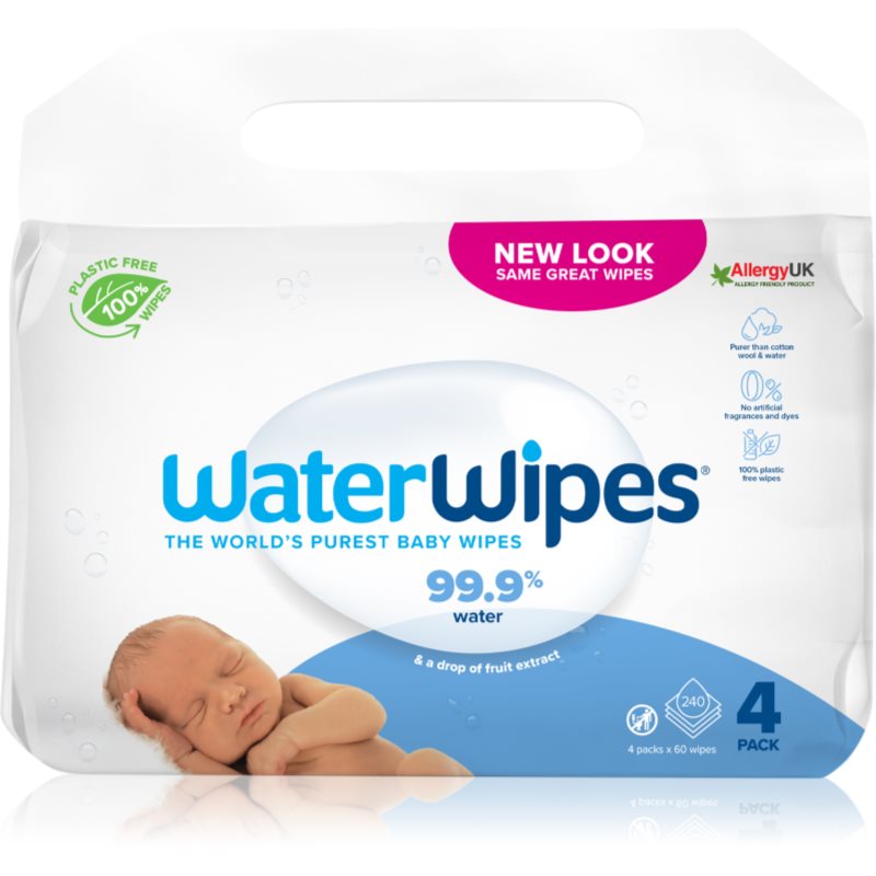 WaterWipes Baby Wipes 4 Pack finom nedves törlőkendők gyermekeknek 4x60 db-Ár