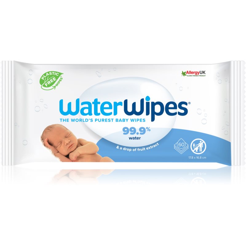 WaterWipes Baby Wipes finom nedves törlőkendők gyermekeknek 60 db-Ár