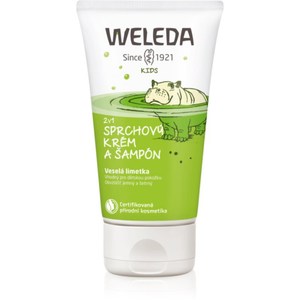 Weleda Kids Cheerful Lime tusoló krém és sampon gyermekeknek 2 az 1-ben 150 ml-Eredeti