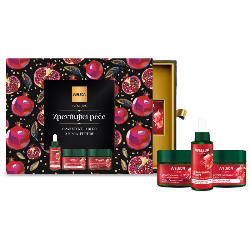 Weleda Pomegranate and Maca peptides ajándékszett feszesítő hatással hölgyeknek Premium