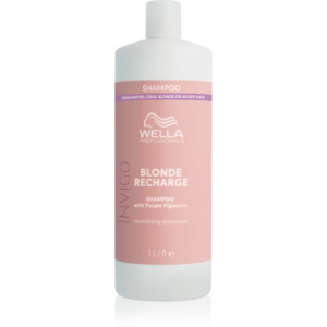 Wella Professionals Invigo Blonde Recharge sampon szőke hajra semlegesíti a sárgás tónusokat 1000 ml-Ár