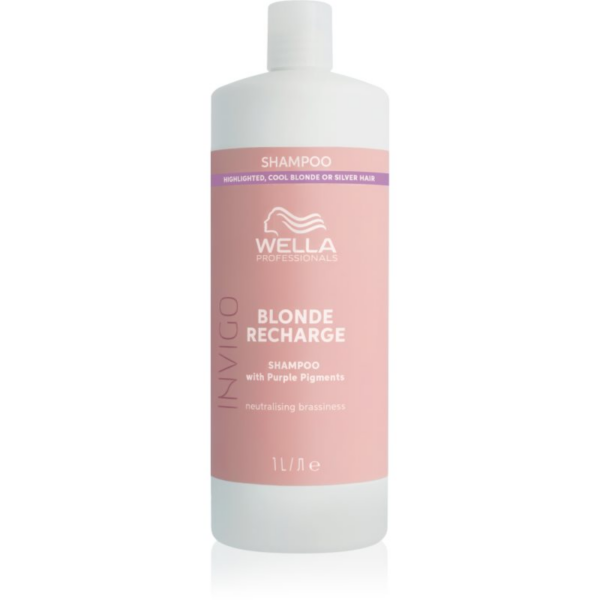 Wella Professionals Invigo Blonde Recharge sampon szőke hajra semlegesíti a sárgás tónusokat 1000 ml-Ár
