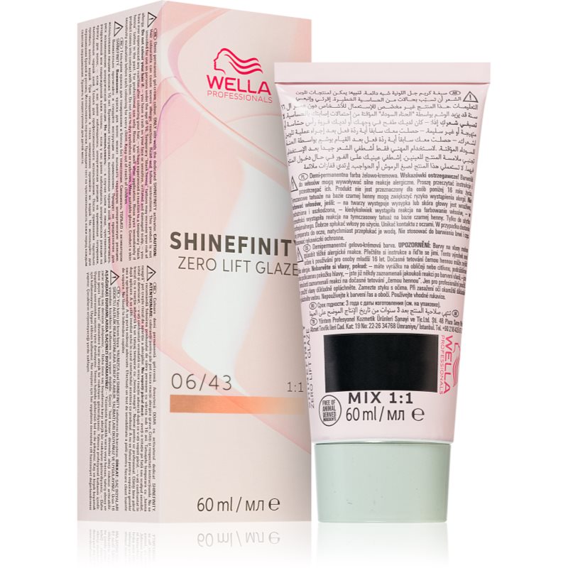 Wella Professionals Shinefinity Zero Lift Glaze tartós hajszínező árnyalat 06/43 - Copper Sunset 60 ml-Ár