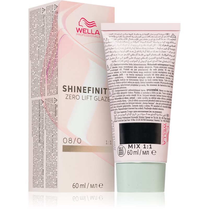 Wella Professionals Shinefinity Zero Lift Glaze tartós hajszínező árnyalat 08/0 - Natural Latte 60 ml-Ár